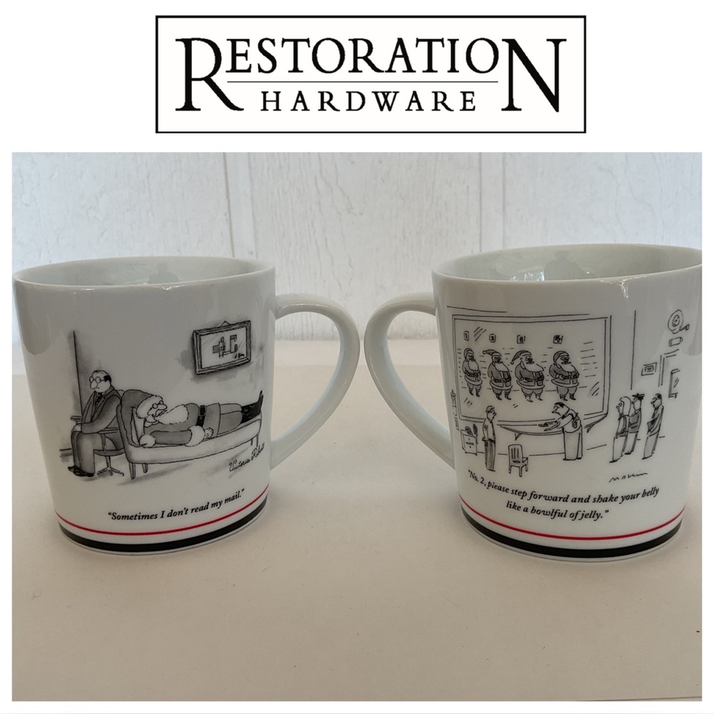 Restoration Hardware x The New Yorker Set of Two Ceramic Mugs